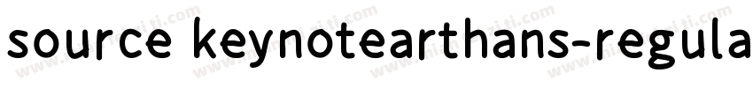 source keynotearthans-regular字体转换